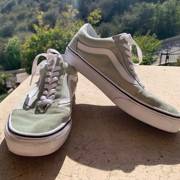 mint green old school vans